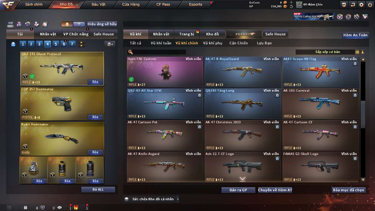 shop acc cf uy tin gia re